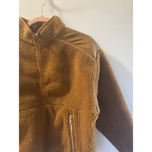 Brown Faux Shearling Pullover - MADEWELL - S - Picture 6 of 9